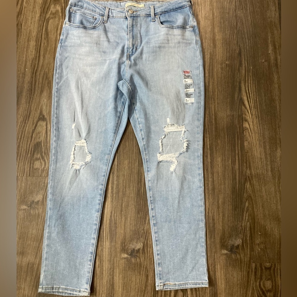 NWT Levi’s Women’s 721 High Rise Skinny Ankle Jeans Size 16W‎ 33